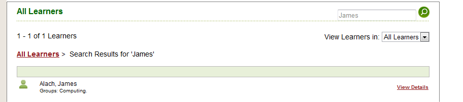 Searching for learners - results